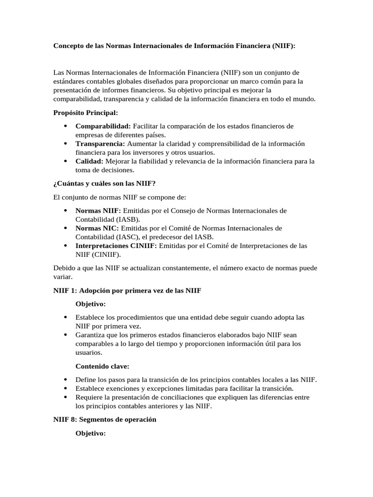 Normas Internacionales Niif | PDF | normas internacionales de ...