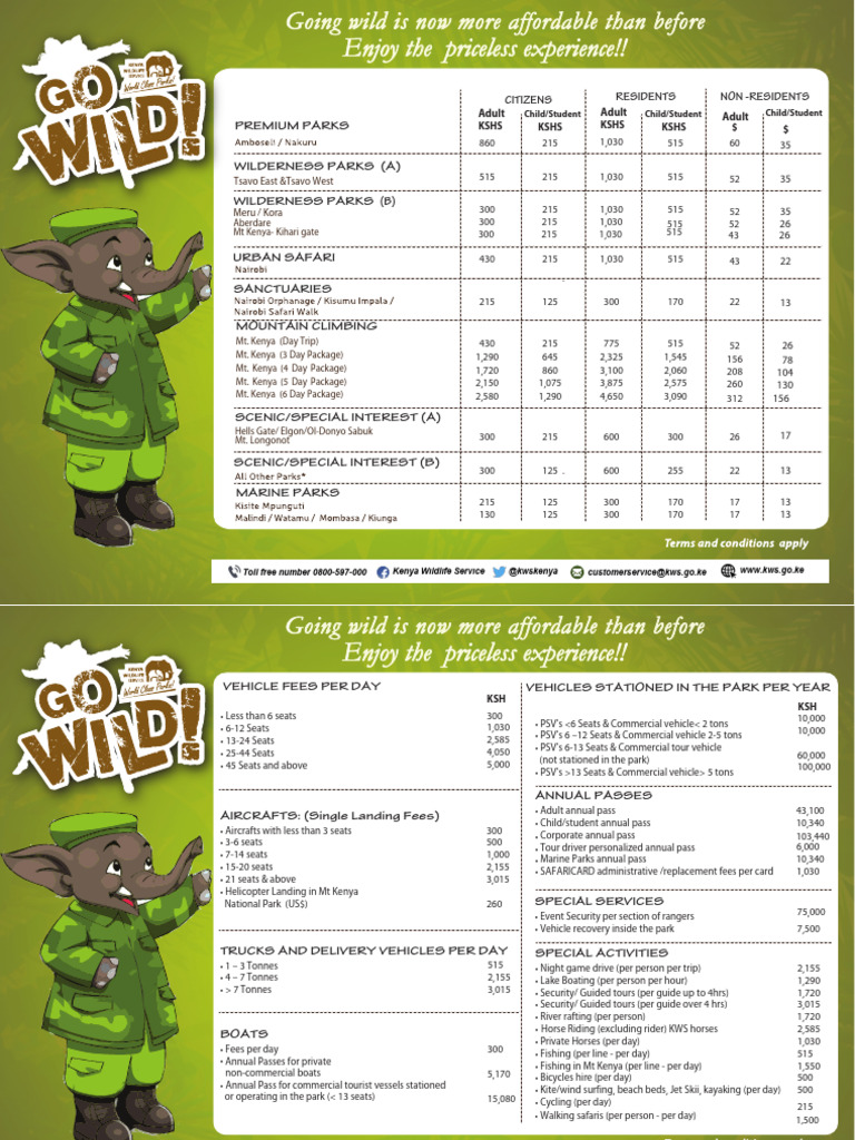 KWS - Tarrifs Revised On 1.11.16 (00A) | PDF