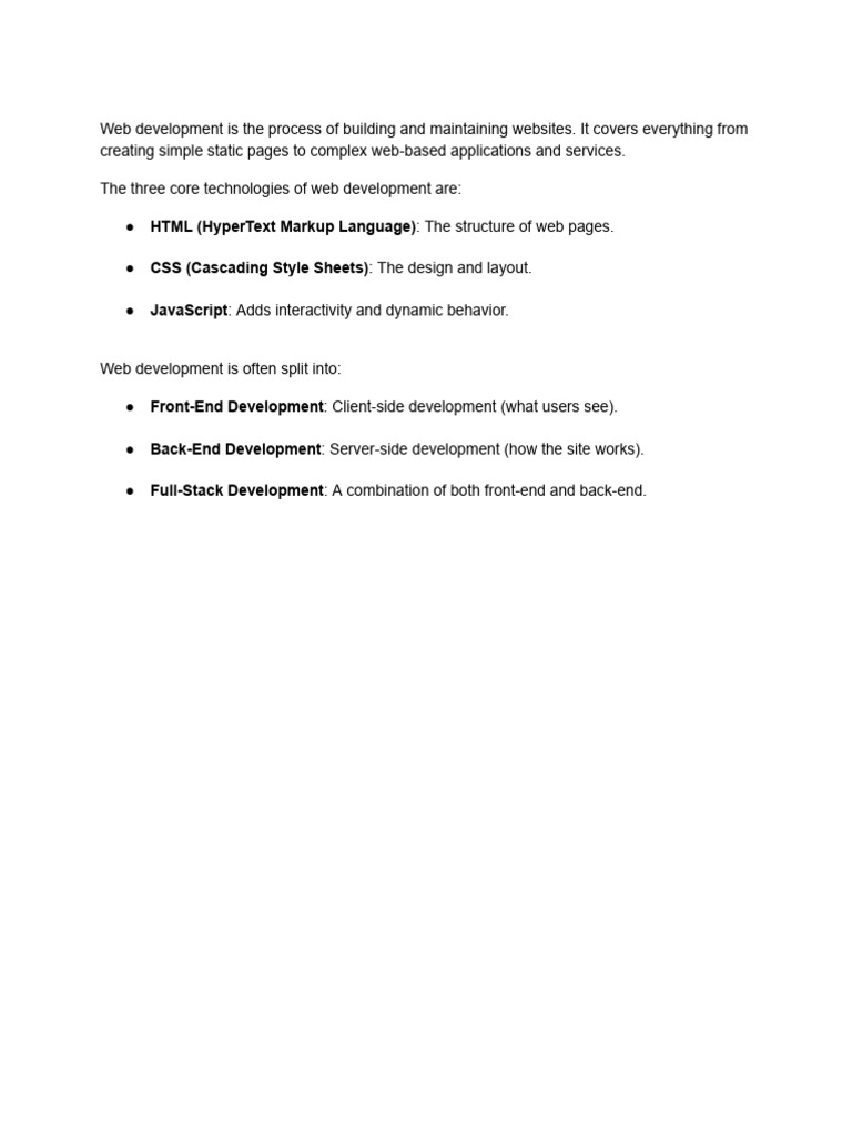 Basics of Web Development | PDF