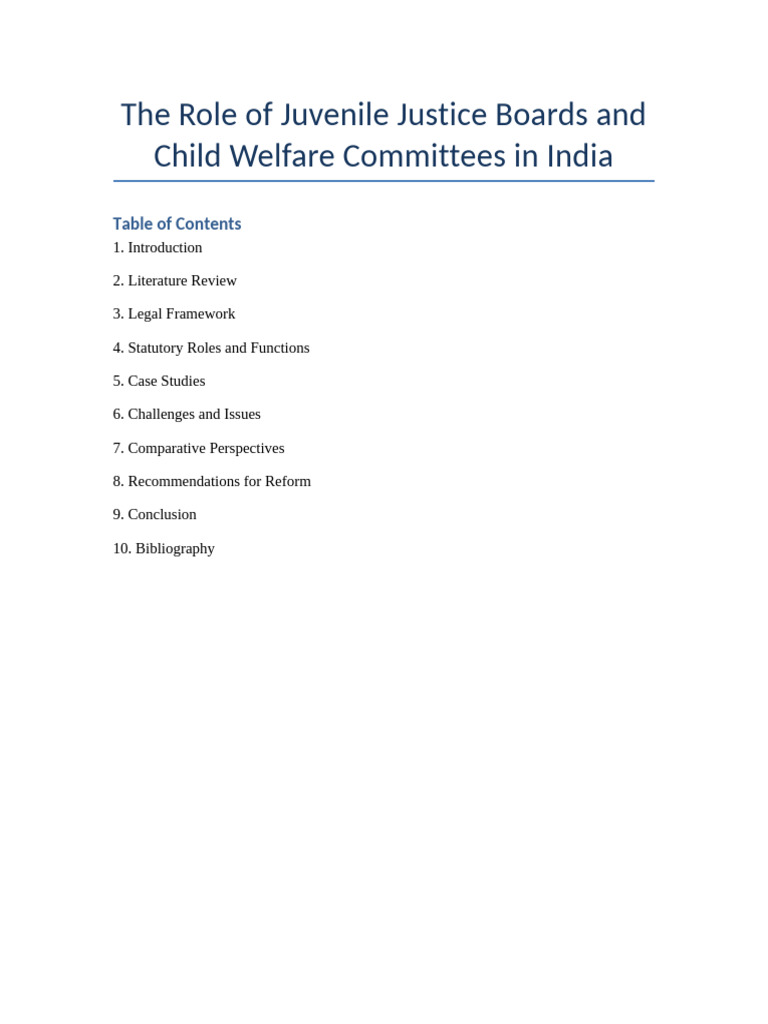 Juvenile Justice in India: Key Insights | PDF
