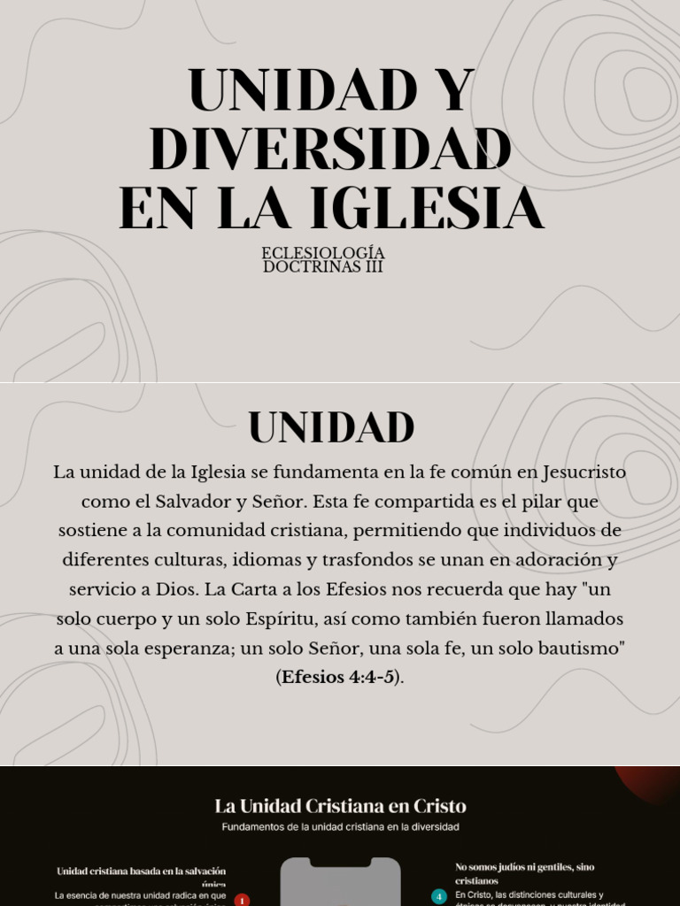 Unidad y Diversidad en la Iglesia | PDF | Iglesia Católica | Cristo ...