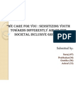 We Care For You: Sensitizing Youth Towards Differently Abled For Societal Inclusive Growth