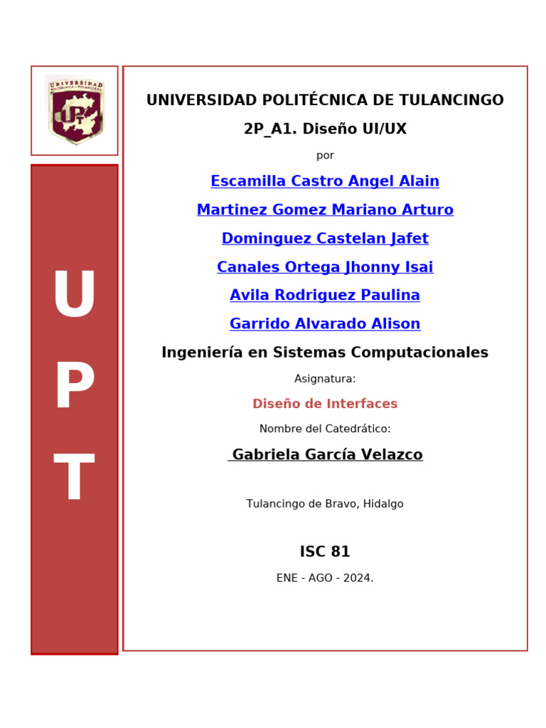 2p - A1 - Escaa - Magma - Docj - Caoji - Avrp - Gaaa - Diseño UI - UX ...