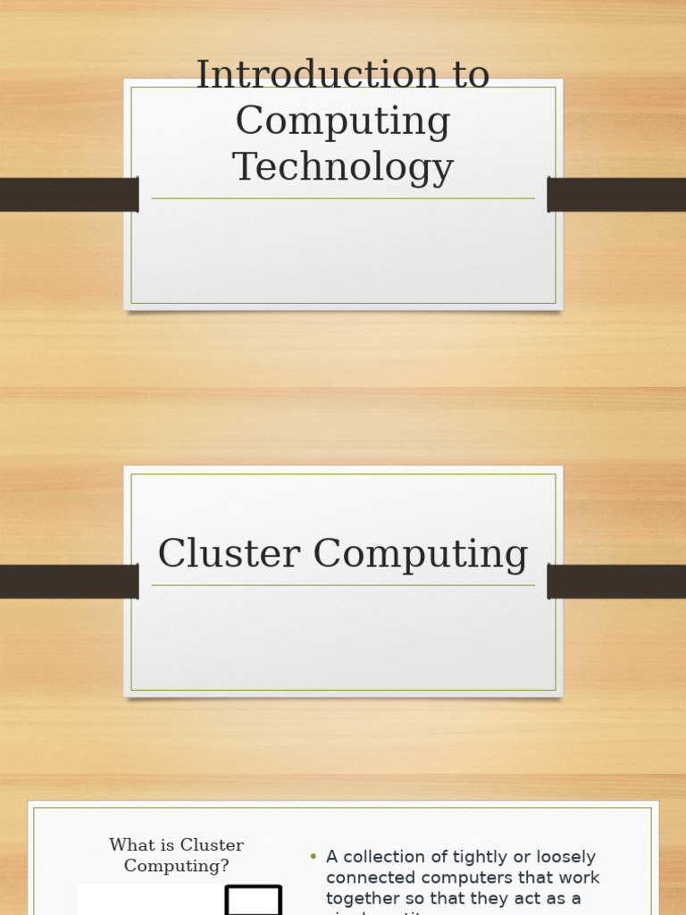 Overview of Computing Technologies | PDF | Cloud Computing | Computer ...