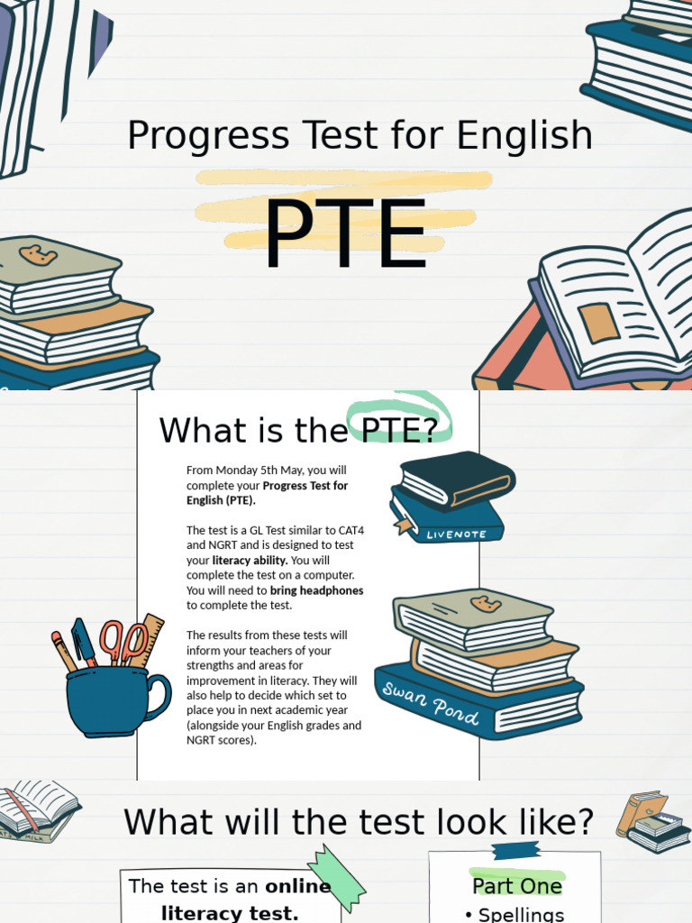 PTE English Progress Test Guide | PDF | Punctuation | Reading Comprehension