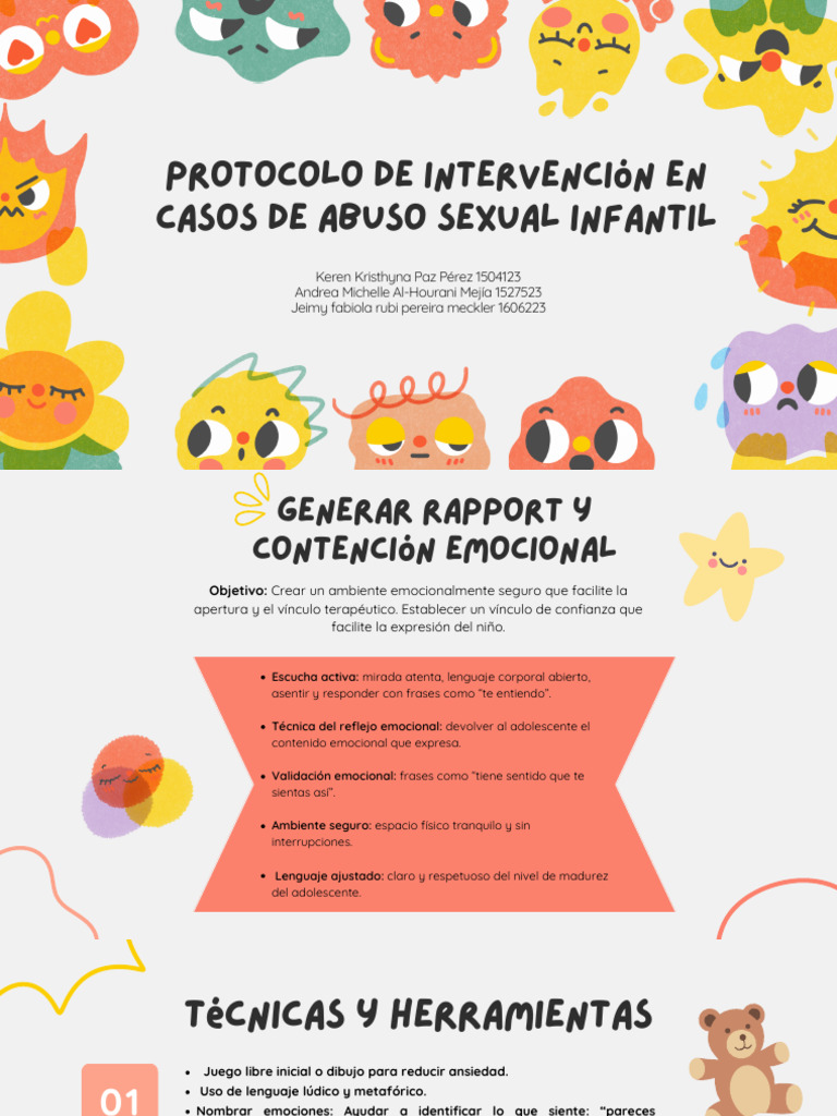 Protocolo de Intervención en Abuso Infantil | PDF | Las emociones ...
