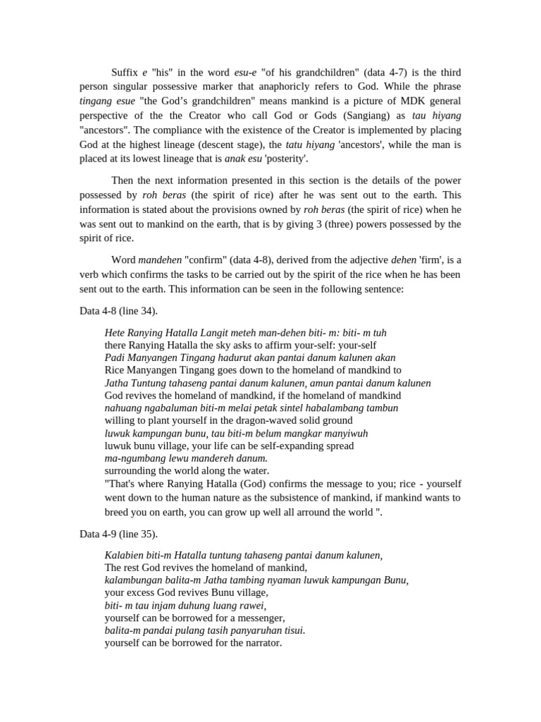 Understanding the Spirit of Rice in Rituals | PDF | Part Of Speech ...