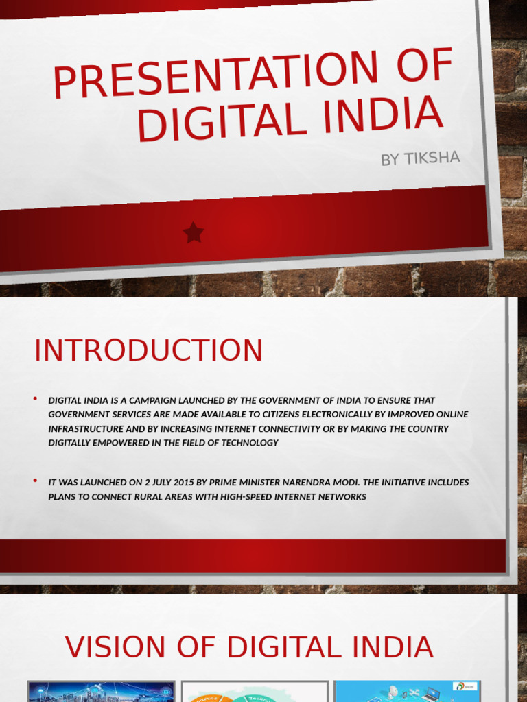 Presentation Of Digital India Pdf Internet Access Computer Security