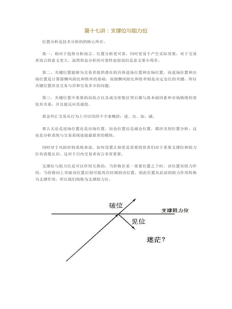 第17讲：支撑位与阻力位| PDF