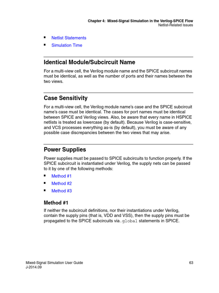 Verilog-SPICE Mixed-Signal Simulation Guide | PDF