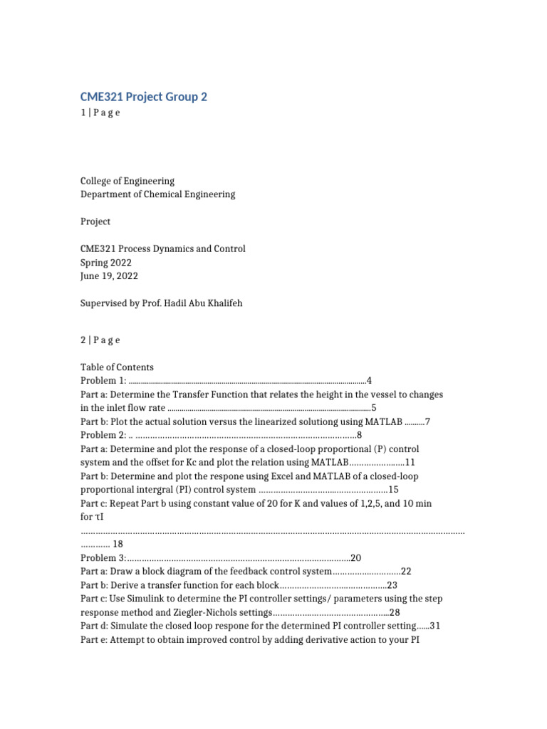 CME321 Project Group 2 | PDF | Applied Mathematics | Mechanics