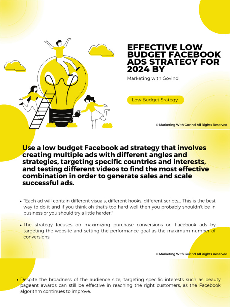 Low Budget FB Ads Strategy by Marketing With Govind PDF | PDF ...