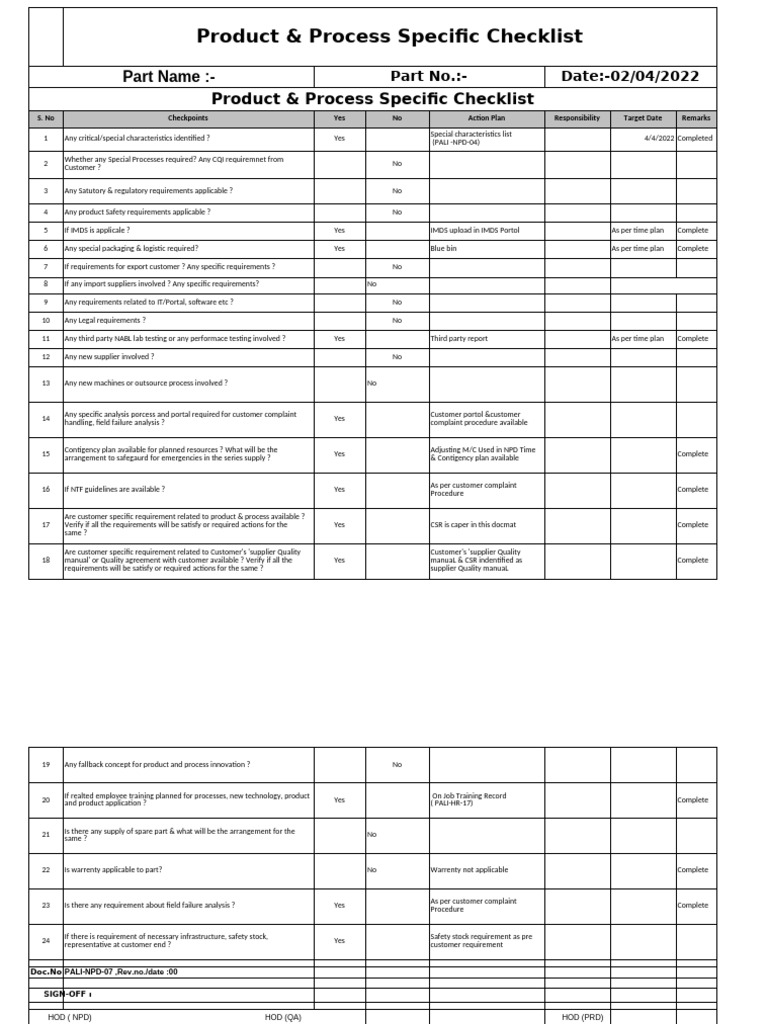 Product & Process Specific Requirements | PDF | Business Process | Business