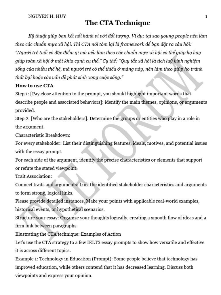 CTA by Huy Nguyen - CLASS EDITION | PDF | Sustainability | Freedom Of ...