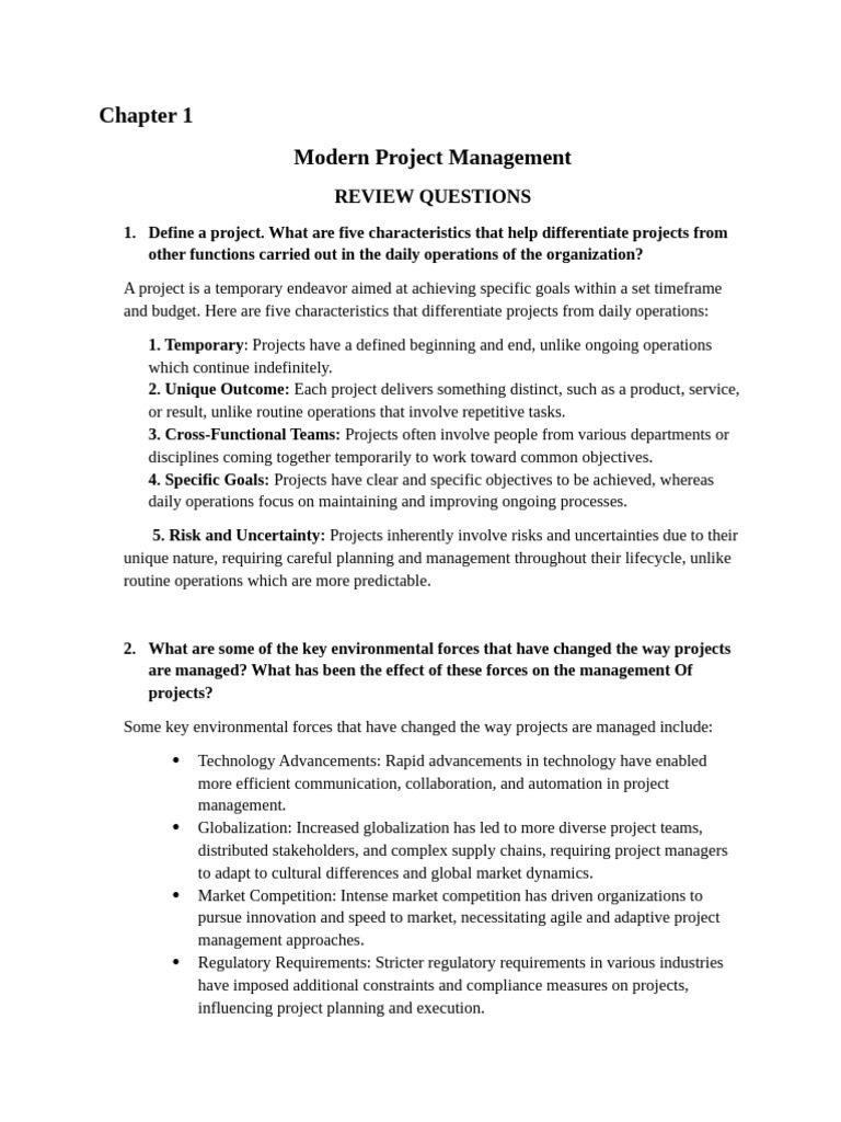 Key Concepts in Modern Project Management | PDF | Project Management ...