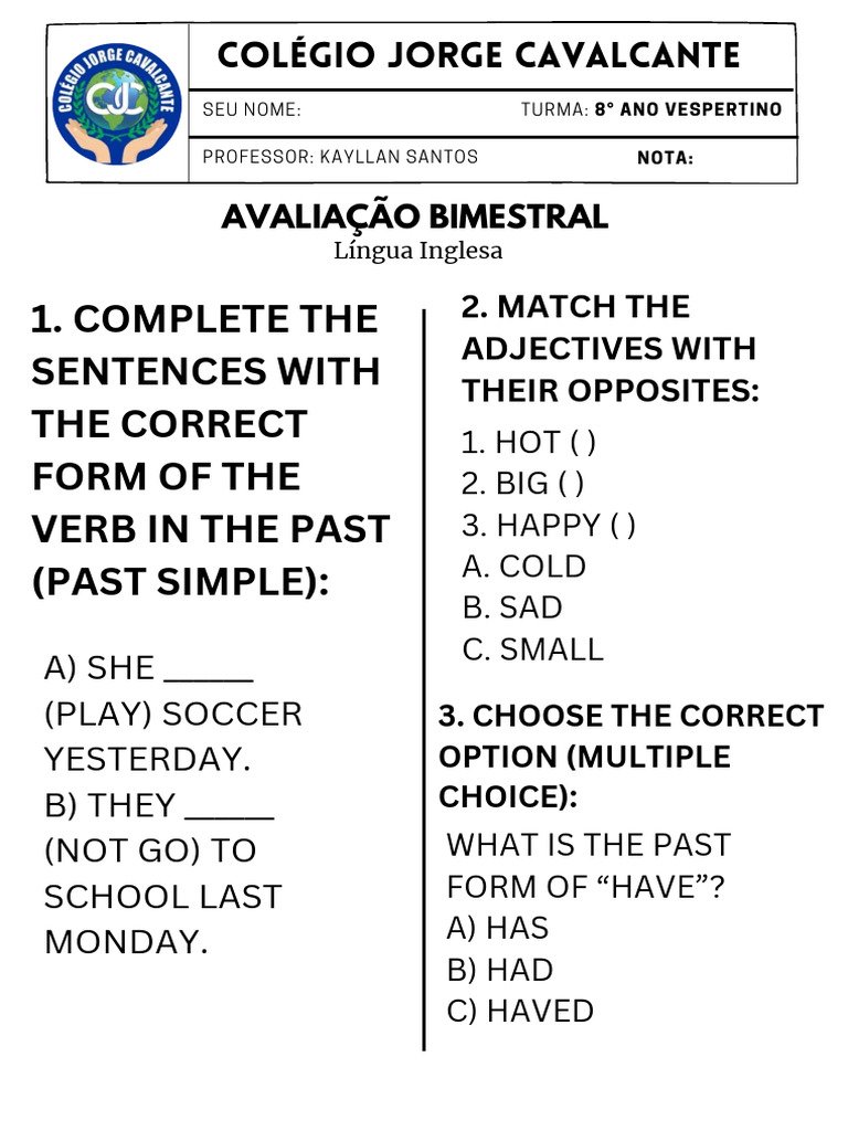 8th Grade English Assessment Guide | PDF