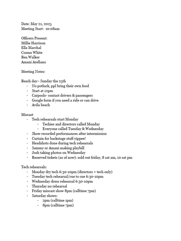 Meeting Notes 5 - 21 | PDF