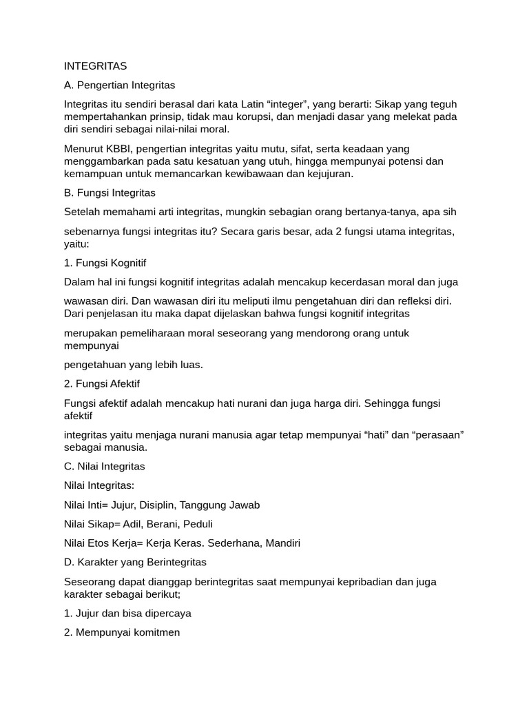 INTEGRITAS | PDF