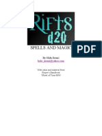 d20 - Rifts - Spells and Magic