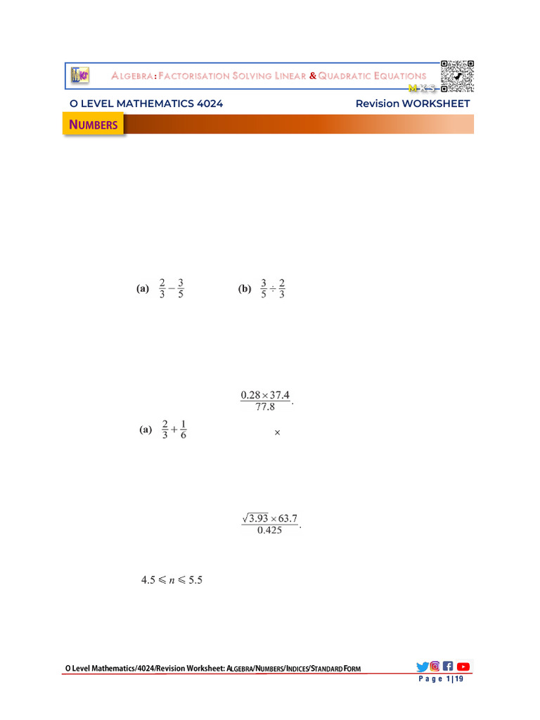 Math Practice Questions and Solutions | PDF | Numbers | Mathematical ...