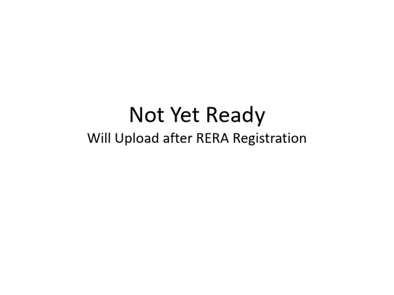 Not Yet Ready | PDF