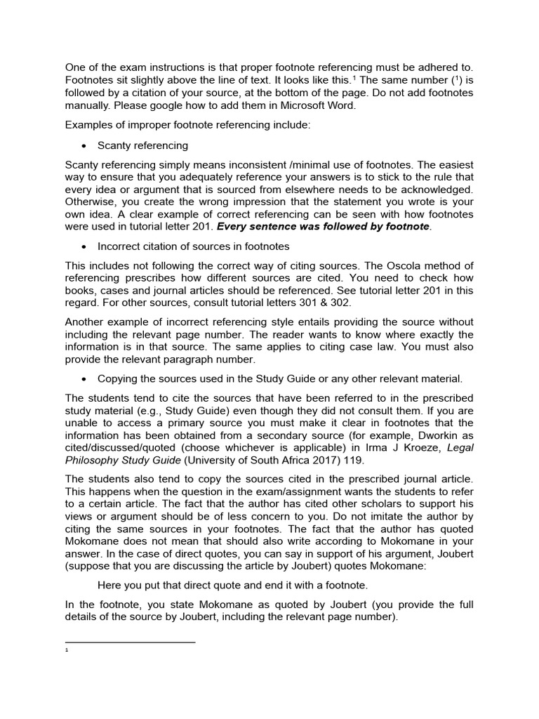 Commentary On The Use of Footnotes | PDF | Citation | Note (Typography)