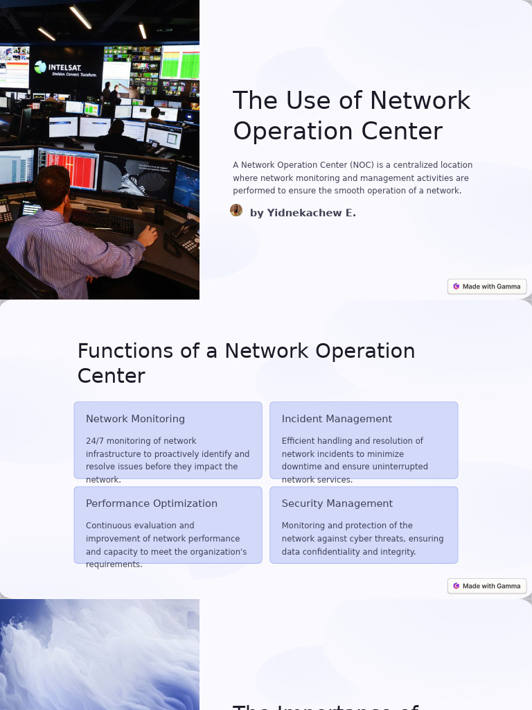 The Use of Network Operation Center | PDF | Computer Network ...