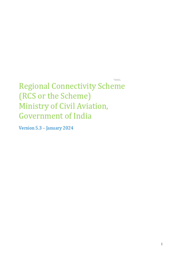 Regional Connectivity Scheme Overview | PDF | Airport | Aviation