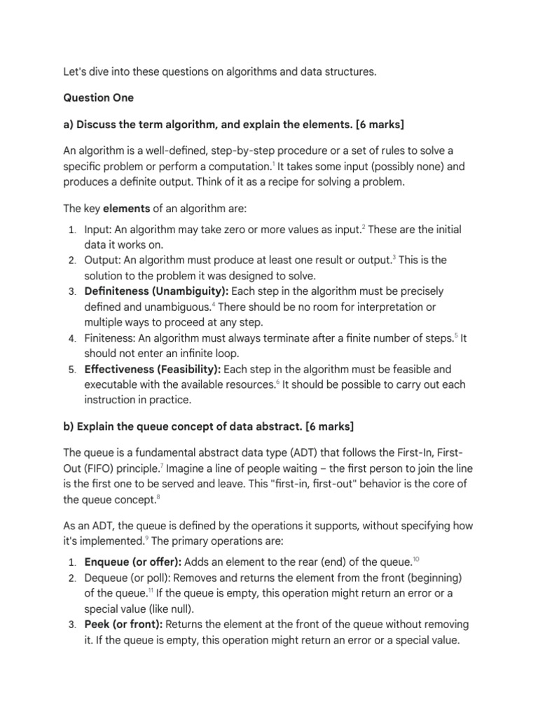 Understanding Algorithms and Data Structures | PDF | Queue (Abstract ...
