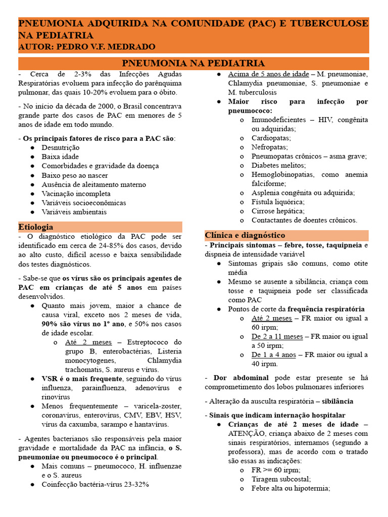 Pneumonia Adquirida Na Comunidade | PDF | Pneumonia | Ciências da Saúde