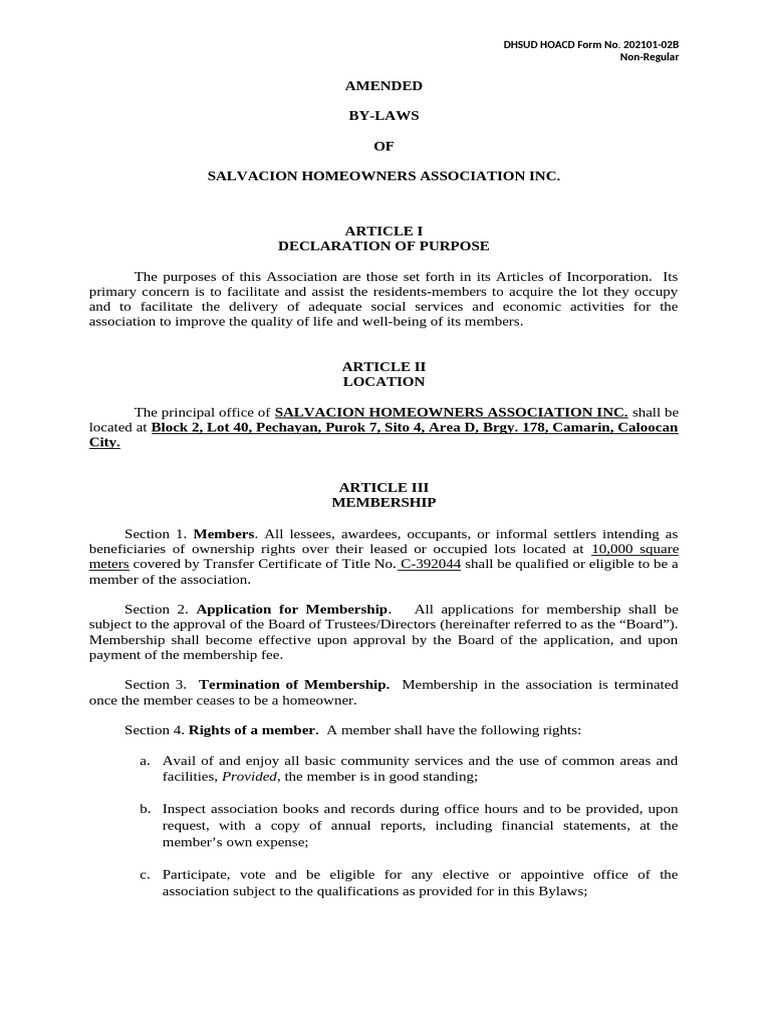 Articles Incorporation and Bylaws | PDF | Board Of Directors | Proxy Voting