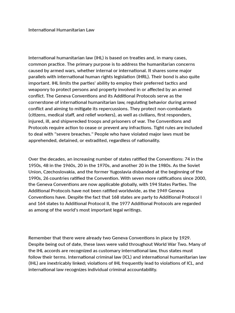 Understanding International Humanitarian Law | PDF | Nuremberg Trials ...