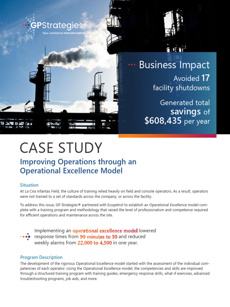 Case Study ImprovOperationsOPEX 10.04.17OLopt 1 | PDF