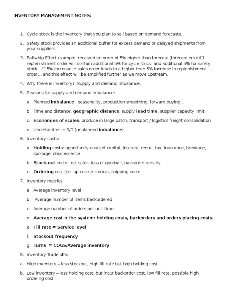 Inventory Management Insights | PDF | Business