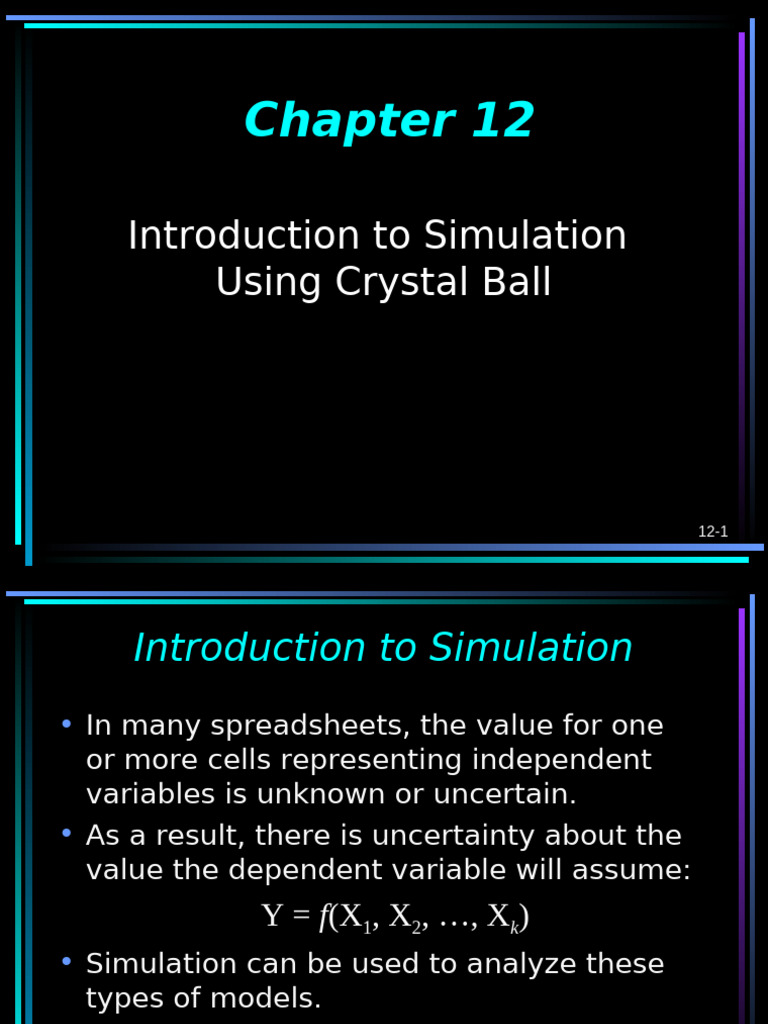 Simulation Techniques with Crystal Ball | PDF | Probability ...