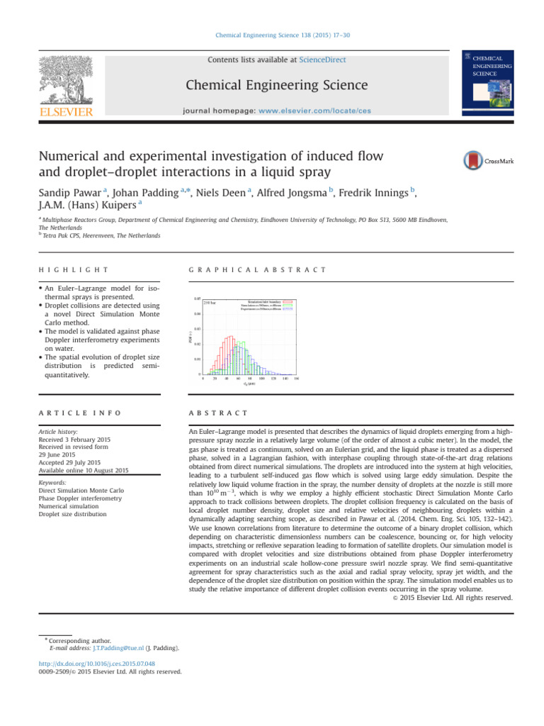 Numerical and Experimental Investigation of Induced Flow | PDF | Drop ...