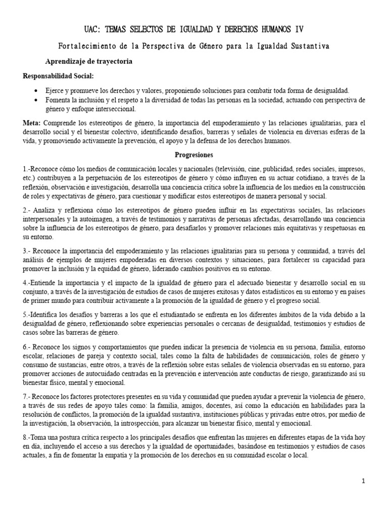 Igualdad de Género y Derechos Humanos | PDF | revolución Francesa ...