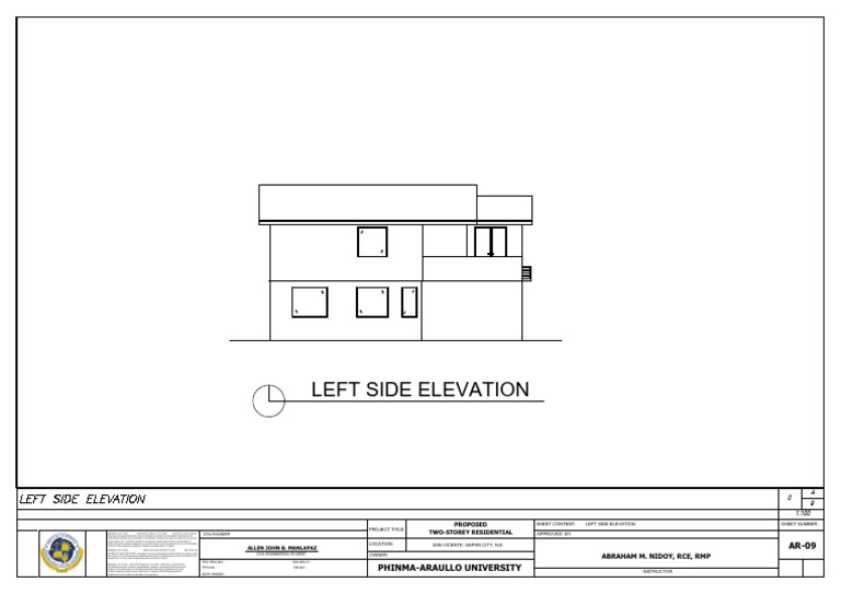 Left Side Elevation - Allen John Manlapaz | PDF | Freedom Of Expression ...