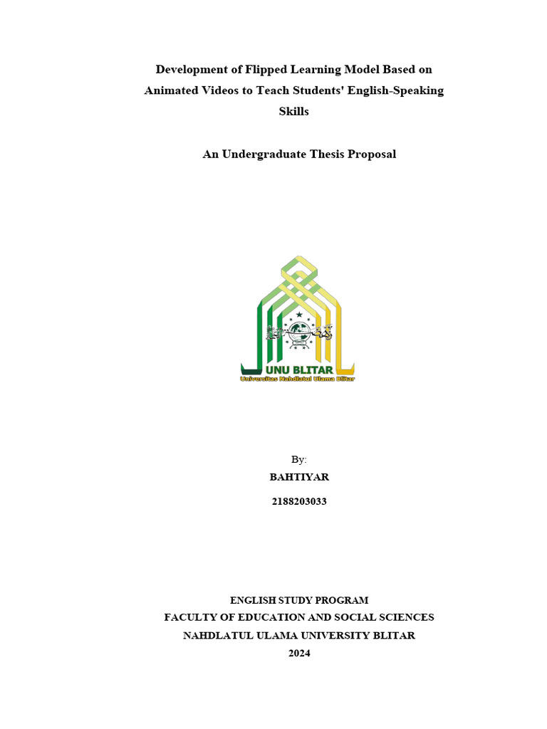 Bahtiyar-2188203033 Thesis Proposal | PDF | Learning | Educational ...