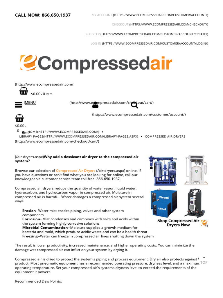 Refrigerated Air Dryer Overview | PDF | Clothes Dryer | Refrigeration