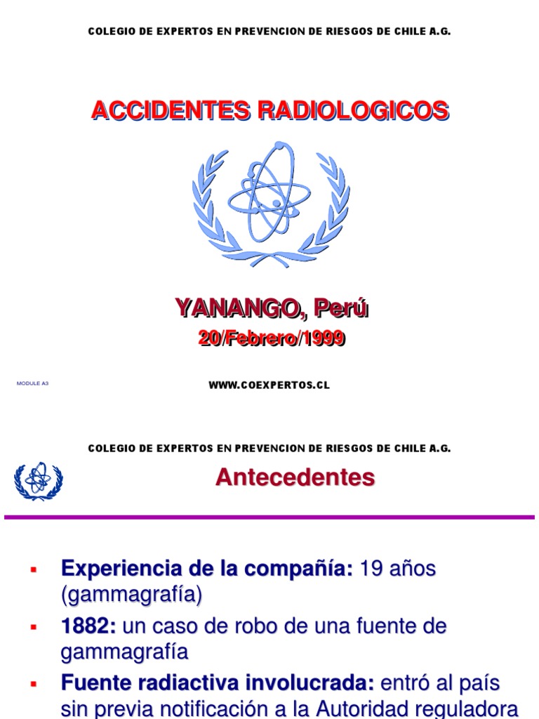 Accidente radiológico en Yanango, 1999 | PDF | Salud y bienestar | Medicina