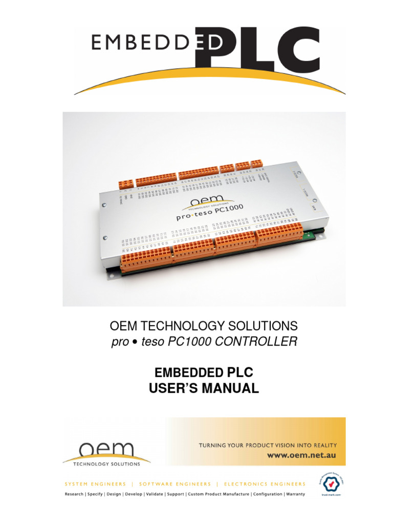Embedded PLC PC1000 User Manual | PDF | Programmable Logic Controller ...