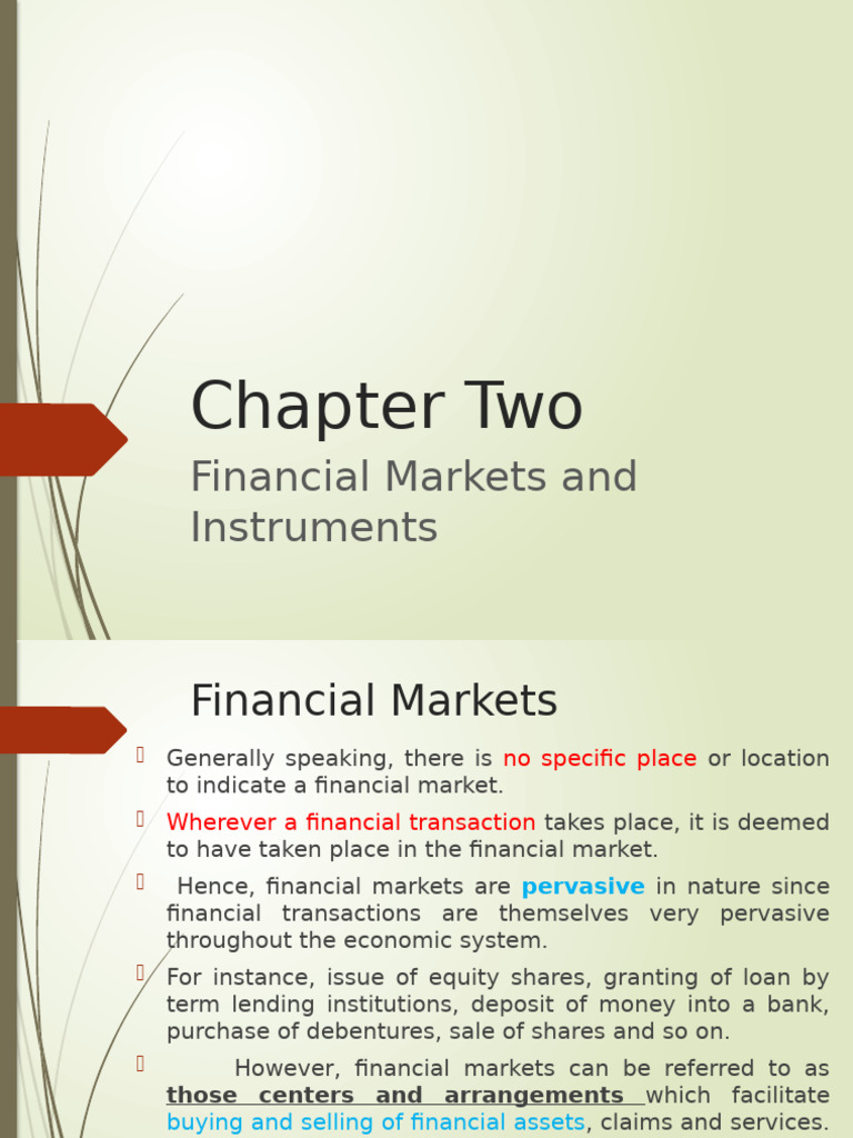 Chapter 2 & 2.1 (Financial Markets & Instruments) | PDF | Bonds ...