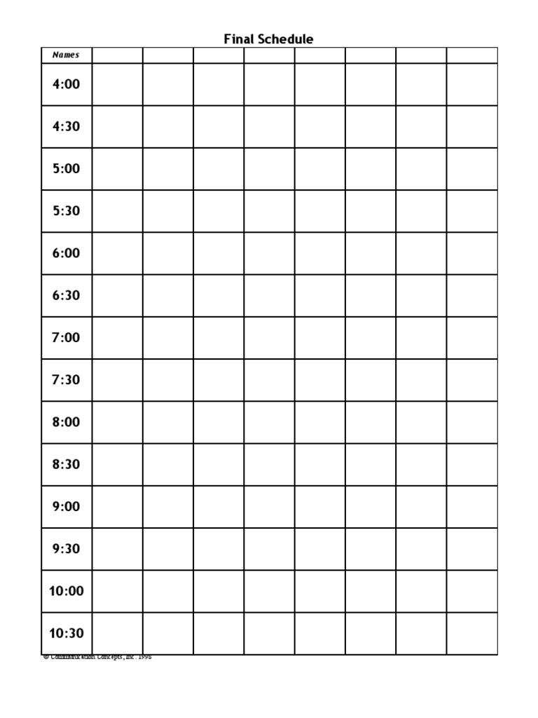 Final Schedule New | PDF