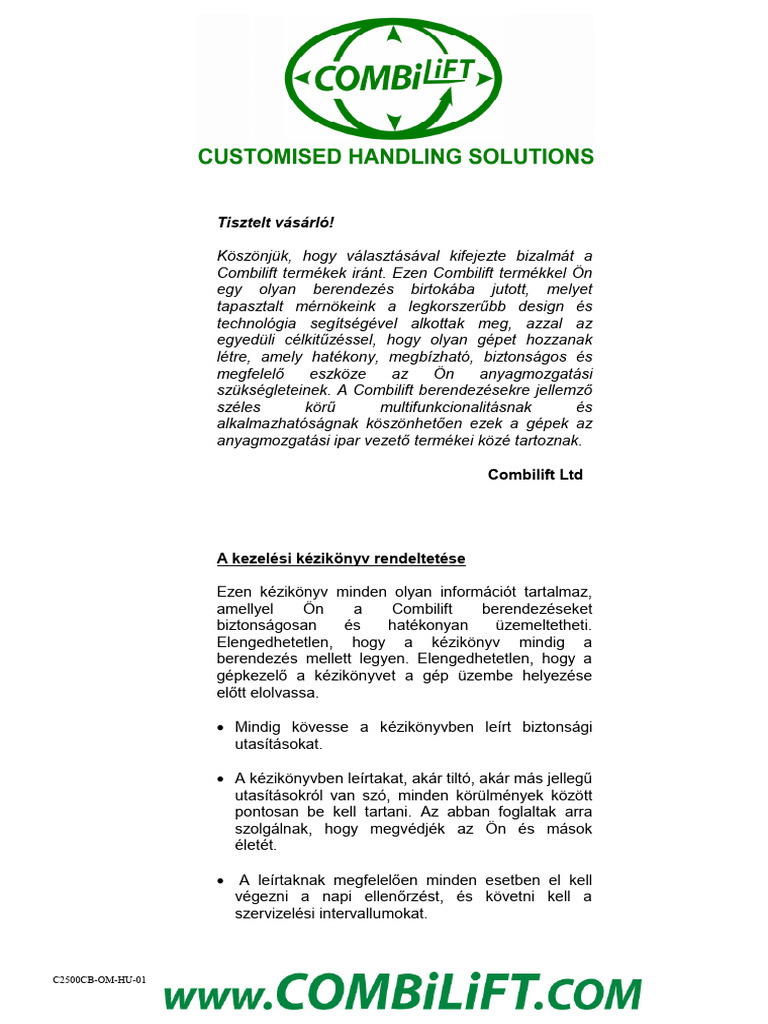 C2500CB Om Hu 01 | PDF