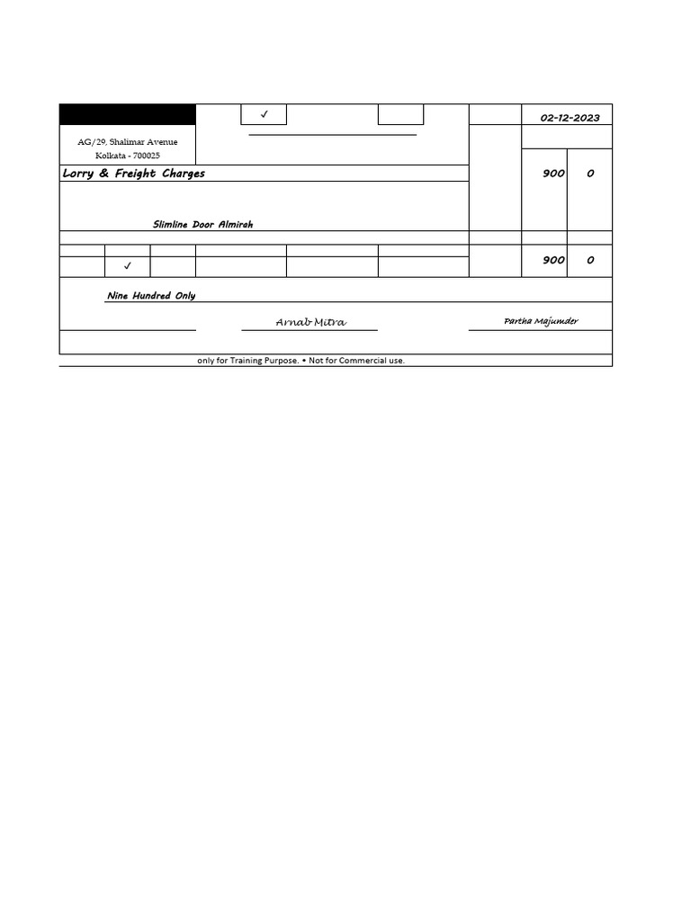 Voucher: Lorry & Freight Charges | PDF