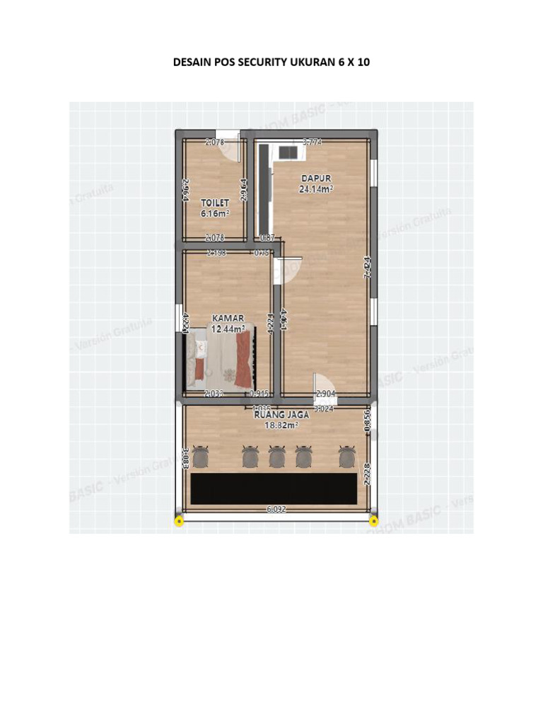 DESAIN POS SECURITY UKURAN 6 x10 | PDF