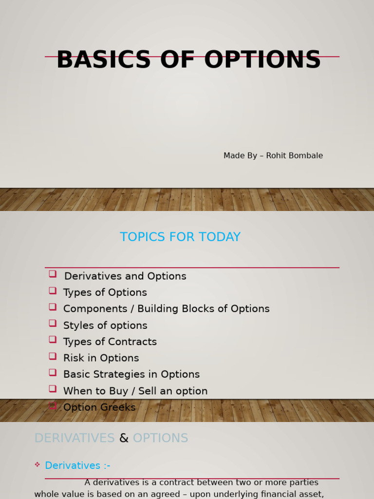 Options Trading Basics Explained | PDF | Option (Finance) | Derivative ...