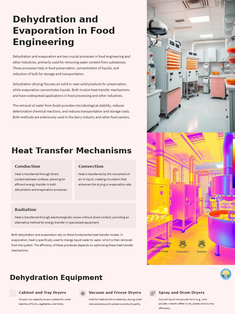 Dehydration vs. Evaporation in Food Engineering | PDF | Heat Transfer ...