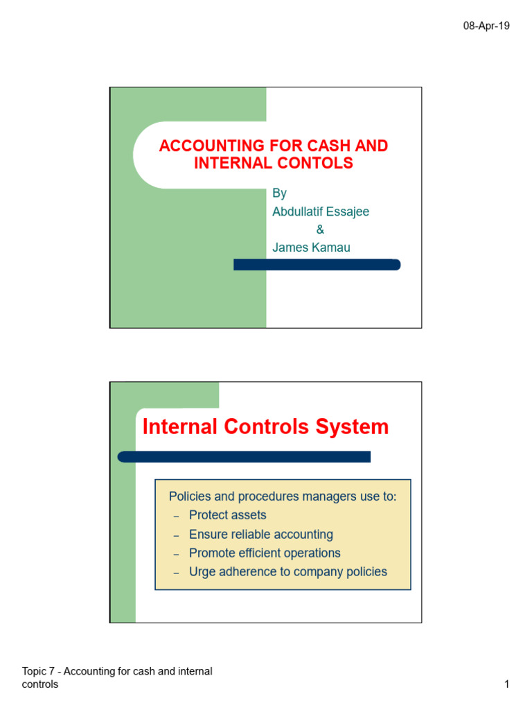 Cash Management and Internal Controls | PDF | Debits And Credits | Banks